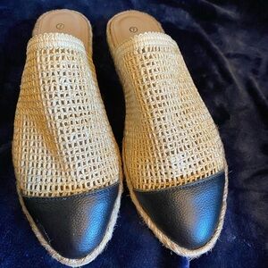 Kaanas Palau Fishnet Mule Espadrille Custard 7